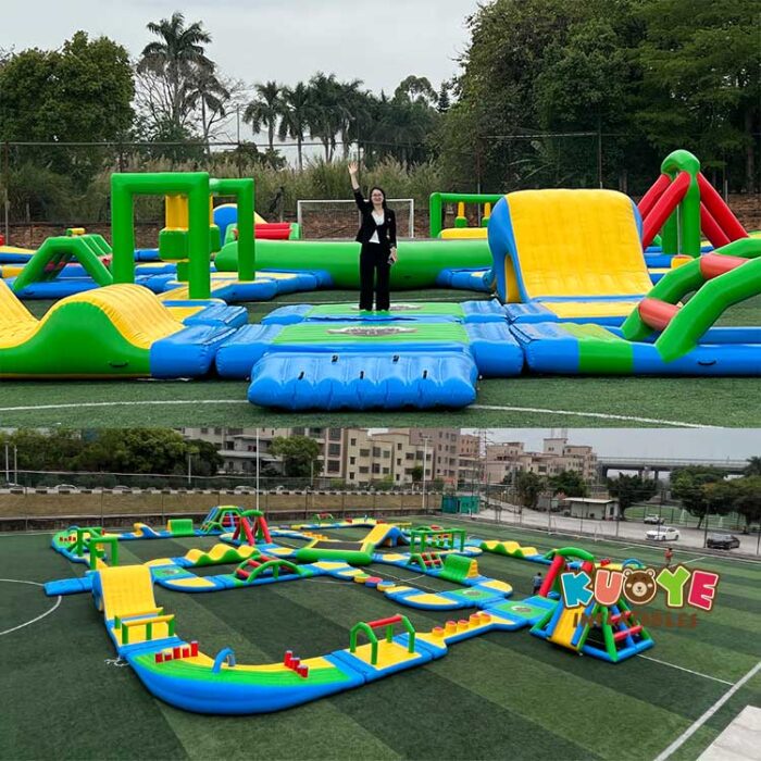 WP015 Giant Inflatable Floating Water Park for 200 People Floating Water Parks for sale