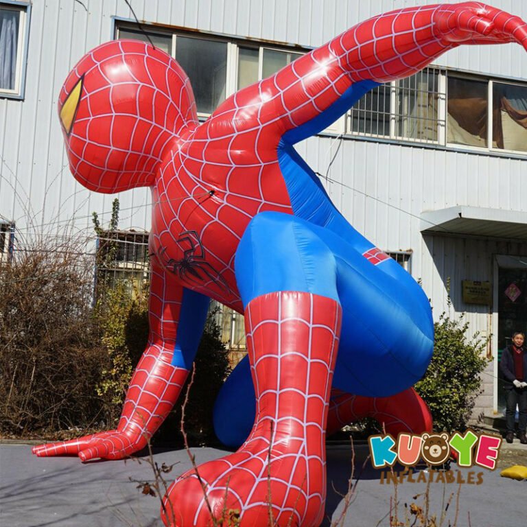 R002 Free Shipping Outdoor Super Inflatable 5m Spiderman Cartoon Model with Blower Replicas for sale 5