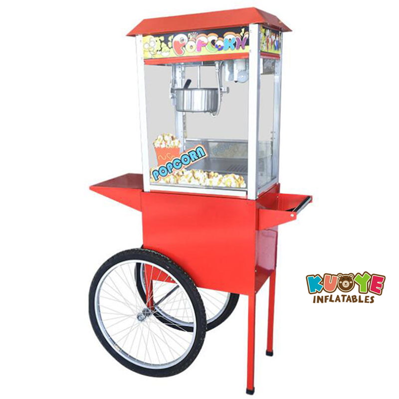 Pm002 Commercial Electric Popcorn Machine With Cart Kuoye Inflatables