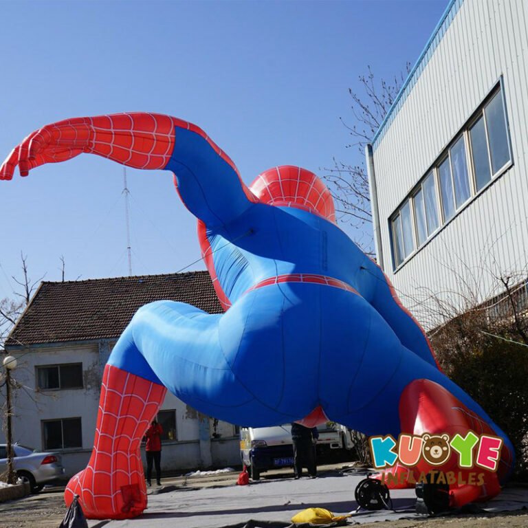 R002 Free Shipping Outdoor Super Inflatable 5m Spiderman Cartoon Model with Blower Replicas for sale 6