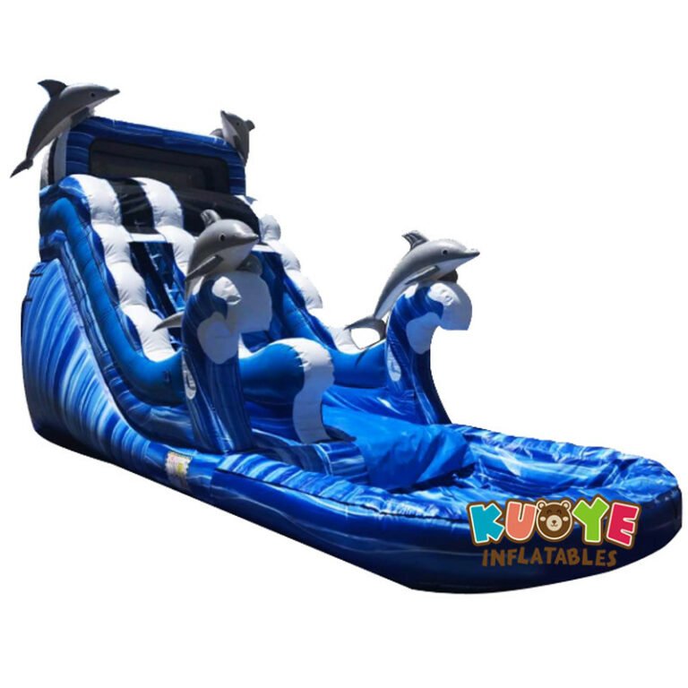WS1801 18ft Dolphins Kids Water Slide Inflatable Water Slides for sale 5