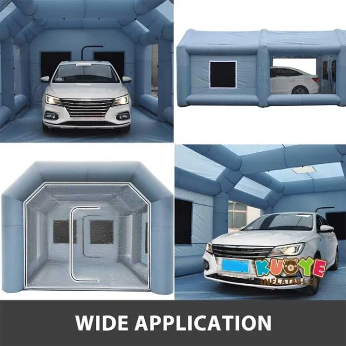 TT007 Grey Outdoor Inflatable Car Spray Paint Booth