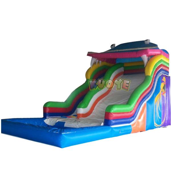WS1820 20ft Blue Crush Inflatable Water Slide with Pool Water Slides for sale