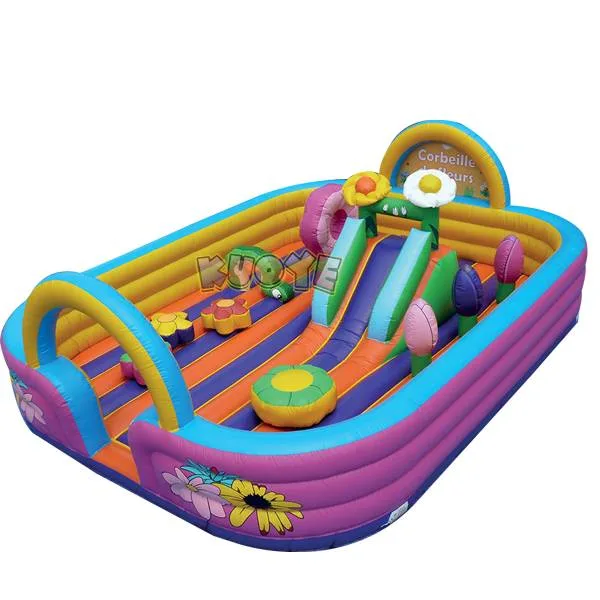 KYCB44 Flowers Activity Bouncer Low Height & Open
