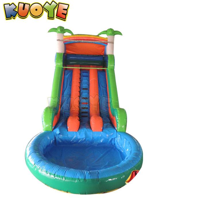 KYSS50 Palm Tree Water Slide with Pool Water Slides for sale