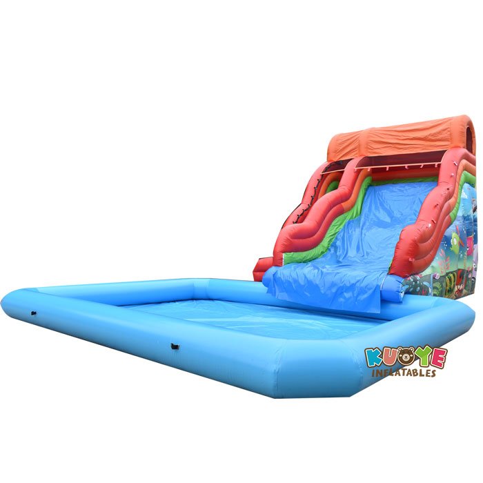 WS048 20ft Inflatable Land Water Park With Pool Water Slides for sale 3
