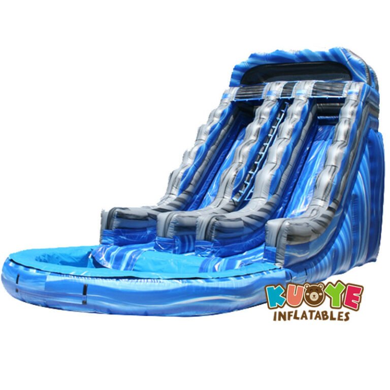 WS1817 18ft Splash Water Slide with Two Lanes Water Slides for sale 5