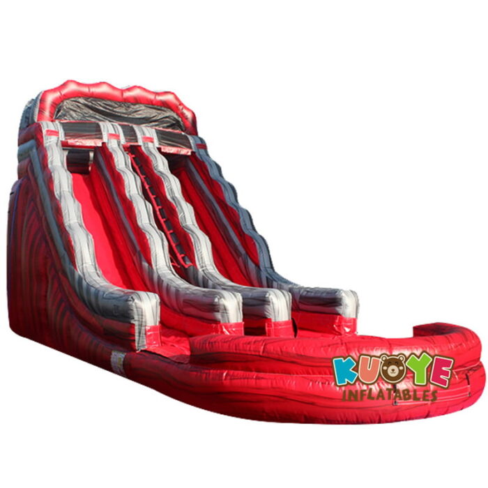 WS1819 18ft Big Dual Lane Lava Splash Red Water Slide Water Slides for sale