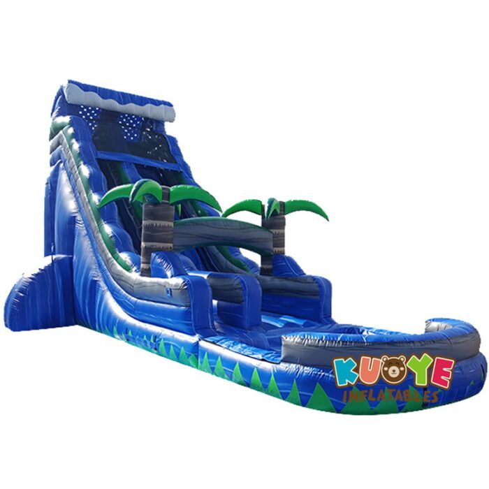 WS1820 20ft Blue Crush Inflatable Water Slide with Pool Water Slides for sale