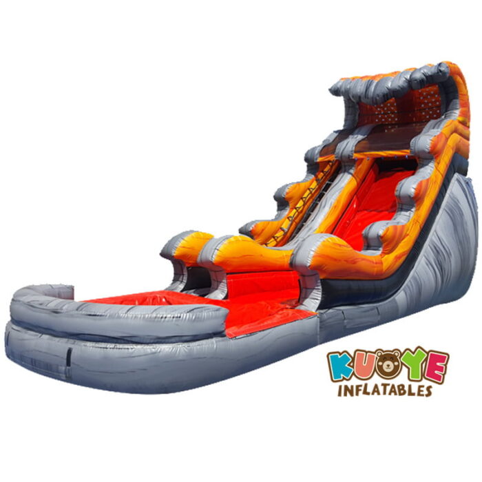 WS1821 18ft Liquid Marble Water Slide with Pool Water Slides for sale