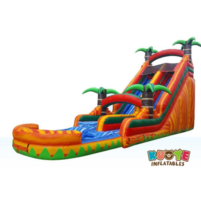 WS010 18ft Paradise Palm Tree Inflatable Water Slide Water Slides for sale
