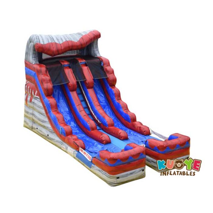 WS057 16ft Double Lane Titanium Water Slide Water Slides for sale