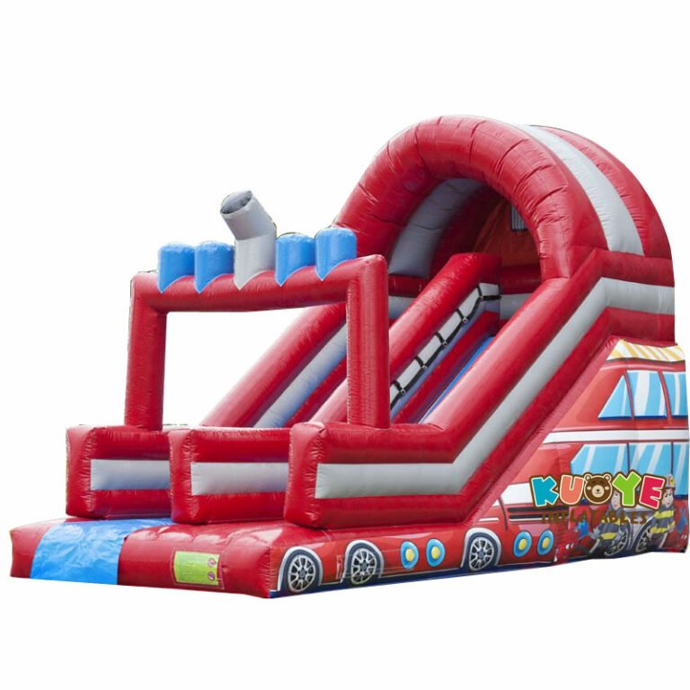 SL013 Inflatable Firetruck Slider Inflatable Slides for sale 3