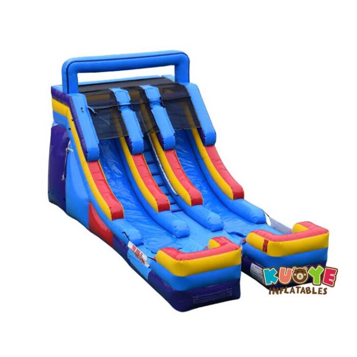 WS061 16ft Red & Blue Double Lane Water Slide Water Slides for sale
