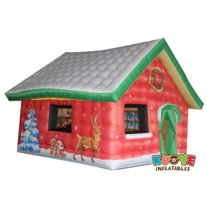 Xmas013 Custom Christmas Santa Decoration House Inflatable Xmas Themes for sale