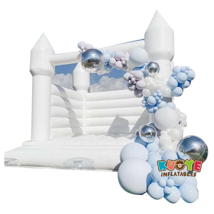 BH061 White Wedding Jumping Castle Bounce Houses / Bouncy Castles for sale 5