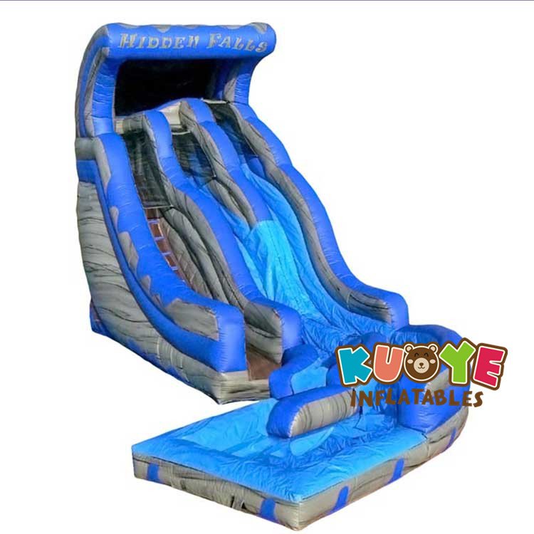 WS013 20ft Hidden Falls Rock Water Slide With Pool Water Slides for sale