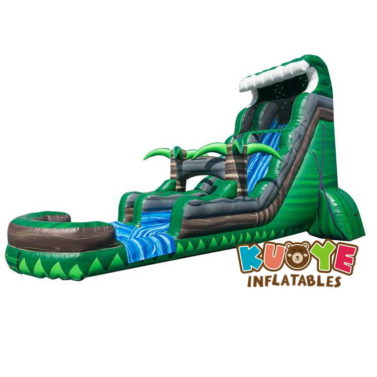 WS015 22ft Emerald Crush Tsunami Water Slide Inflatable Water Slides for sale