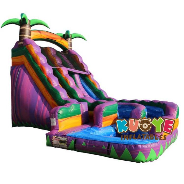 WS016 19ft Tropical Blend Twist Water Slide Water Slides for sale