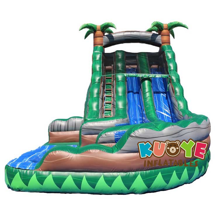 WS018 19ft Congo Rainforest Water Slide With Pool Water Slides for sale