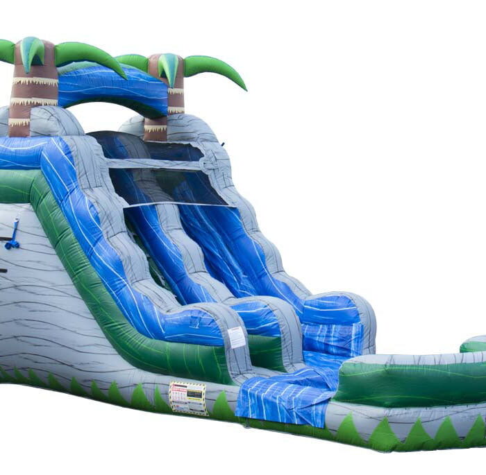 WS020 16ft Boulder Springs Falls Water Slide With Pool Water Slides for sale