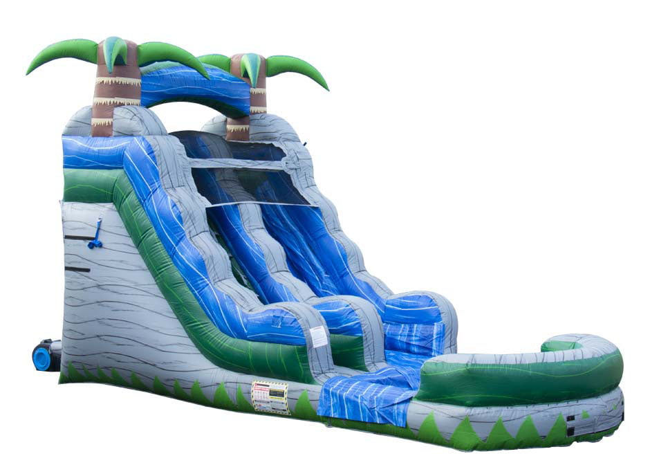 WS020 16ft Boulder Springs Falls Water Slide With Pool Water Slides for sale