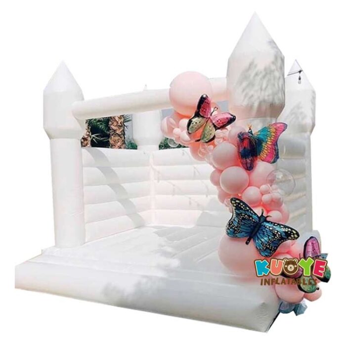 BH062 White Wedding Moonwalk Bounce Houses / Bouncy Castles for sale 5