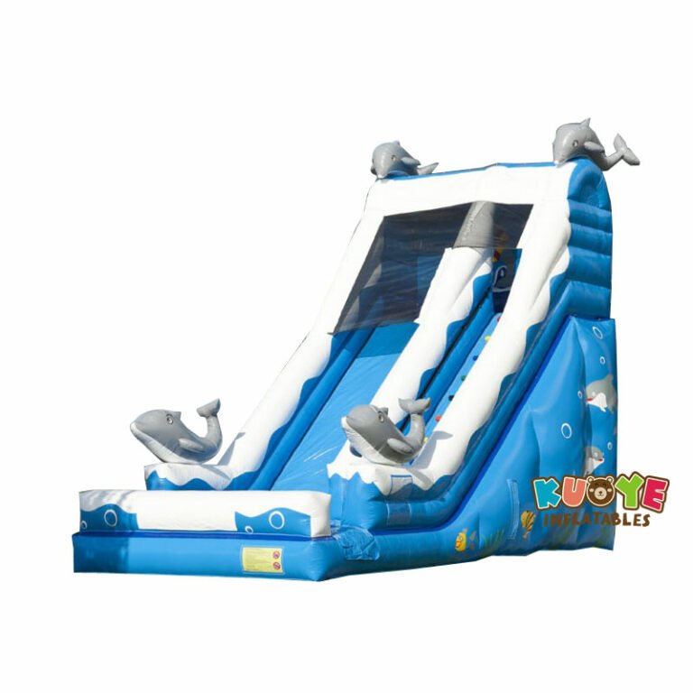 SL018 Inflatable Dolphin Big Slide Inflatable Slides for sale 3
