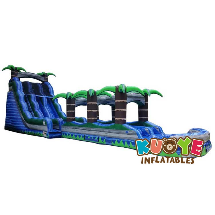 WS023 24ft Cascade Falls Cursh Water Slide With Slip and Slide Water Slides for sale