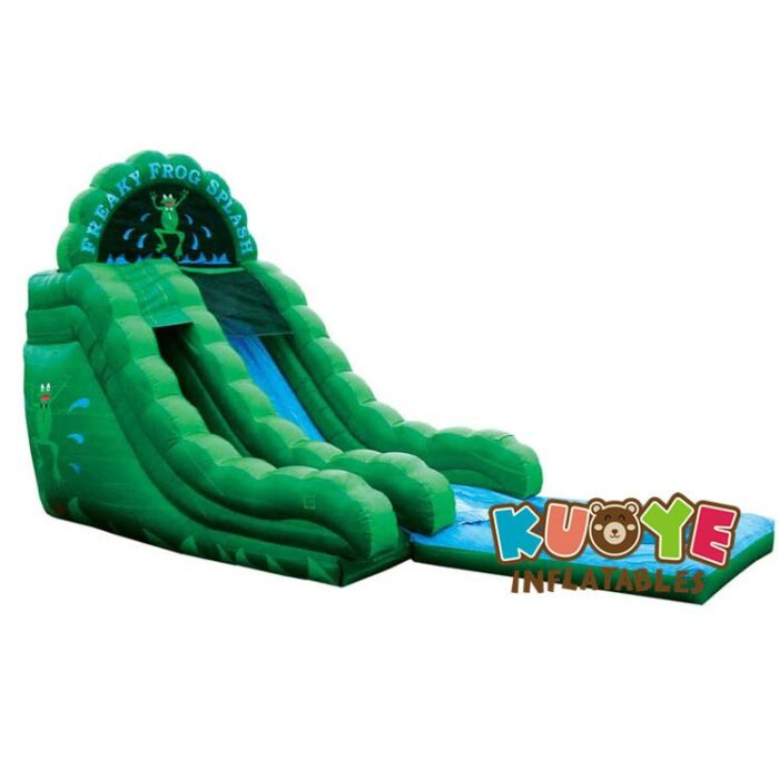 WS024 18ft Freaky Frog Splash Water Slide With Pool Water Slides for sale