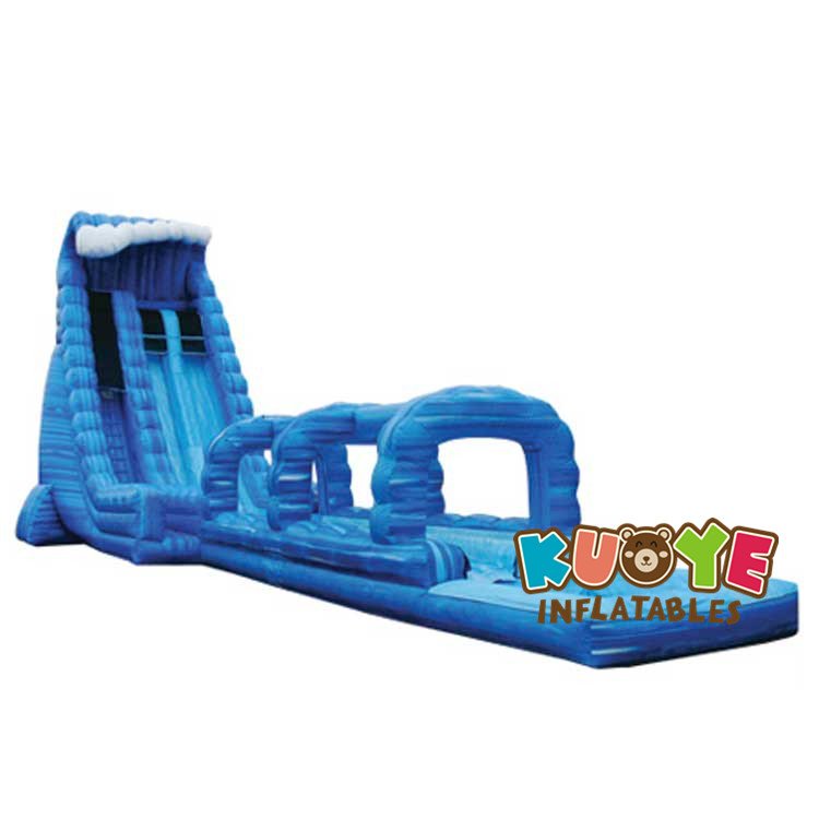 WS025 27ft Blue Crush Double Lane Water Slide With Slip and Slide Water Slides for sale 5