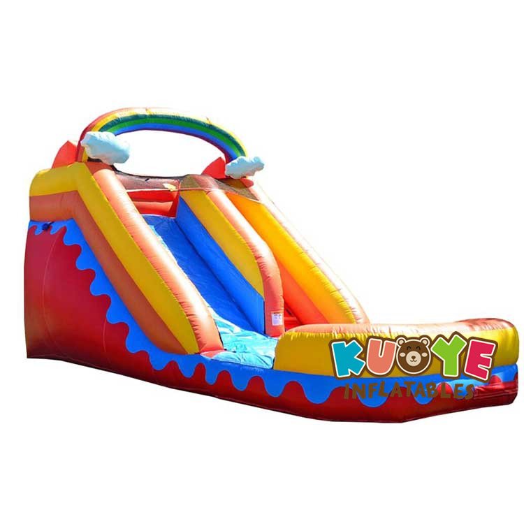 WS029 14ft Rainbow Cloud Wet Dry Slide Water Slides for sale