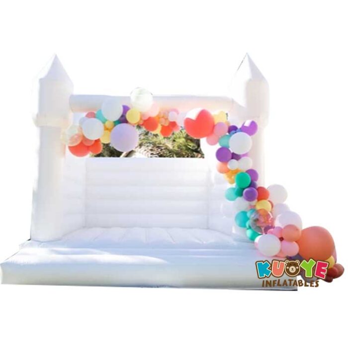BH063 White Wedding Moon Bounce House Bounce Houses / Bouncy Castles for sale