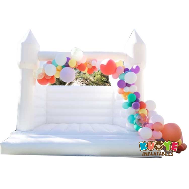 BH063 White Wedding Moon Bounce House Bounce Houses / Bouncy Castles for sale 5