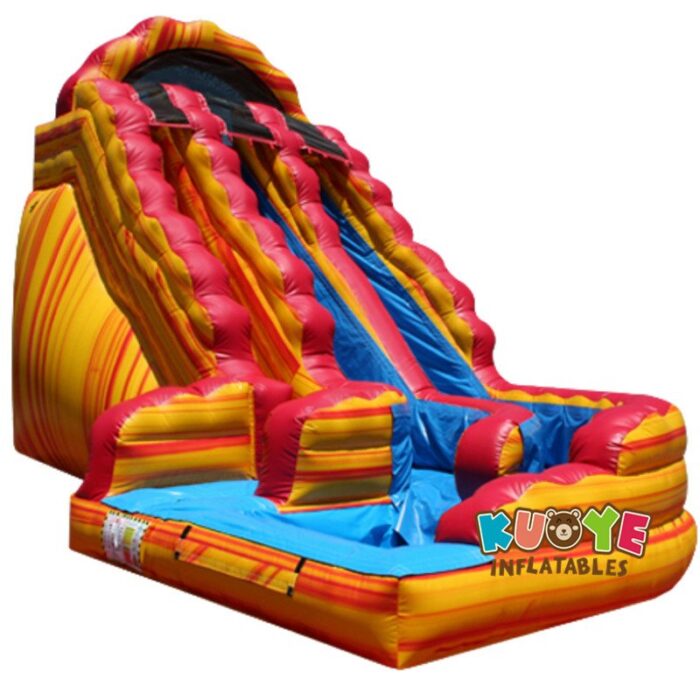 WS1809 18ft Curvy Lava Falls Double Lane Water Slide Water Slides for sale