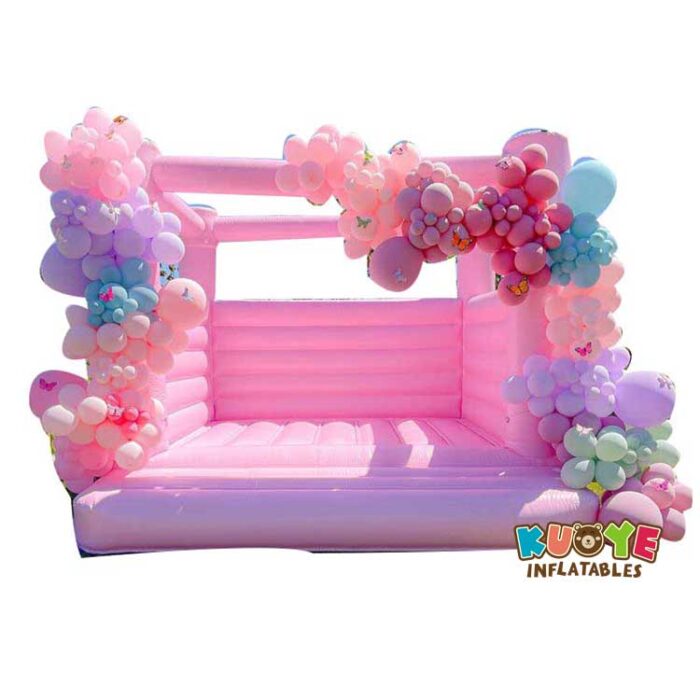 BH083  Pink Wedding Bounce Castle Bounce Houses / Bouncy Castles for sale