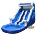 WS036 Inflatable Blue Wave Slide With Dual Lanes