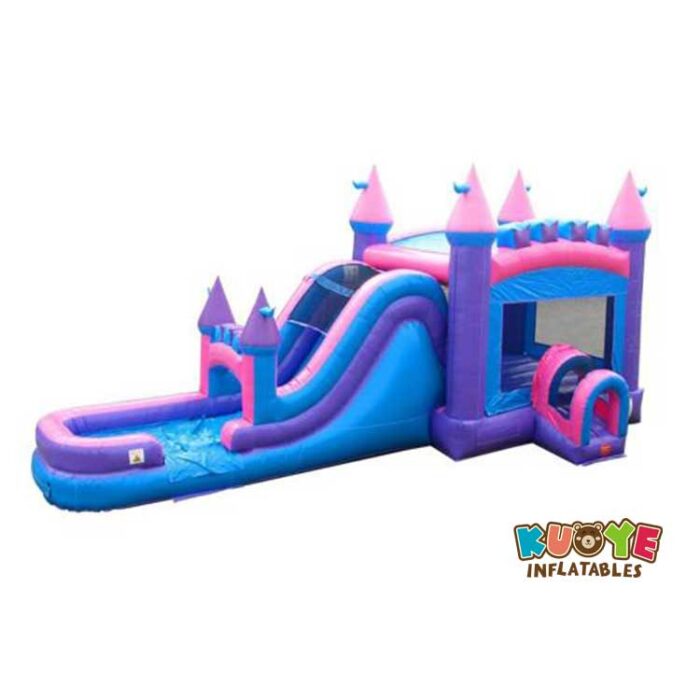 CB086 Mega Modern Rainbow Water Slide Bounce House Combo Combo Units for sale