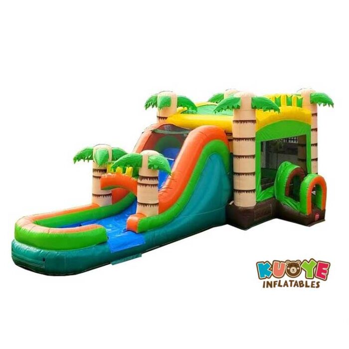 CB087 Mega Tropical Water Slide Bounce House Combo Combo Units for sale