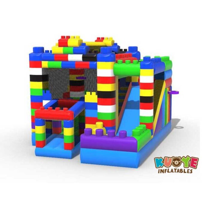 CB0102  Blocks Combo Bounce House with Slide Combo Units for sale
