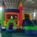 CB085 Modular Modern Rainbow Inflatable Water Slide Bounce House Combo (10)