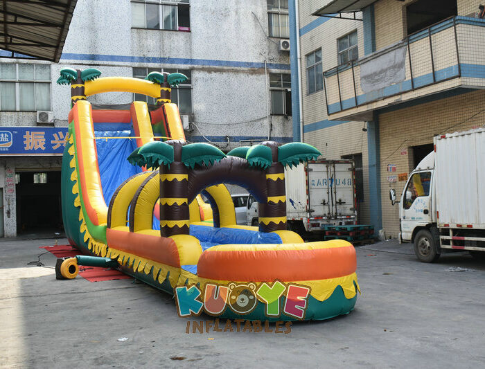 WS011 18ft Tropical Breeze Waterslide with Coconut Run Water Slides for sale 2