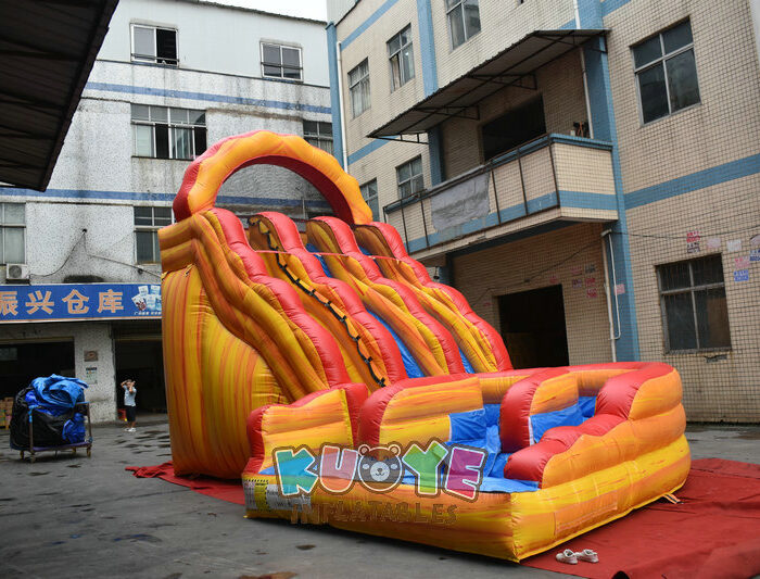 WS1809 18ft Curvy Lava Falls Double Lane Water Slide Water Slides for sale 2