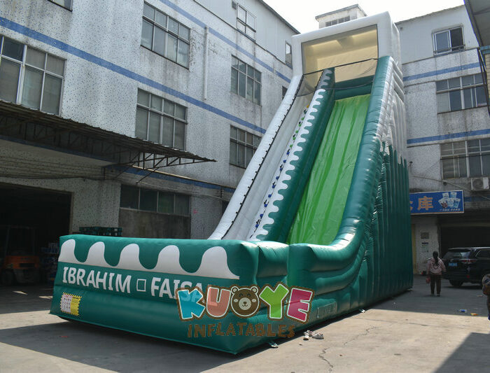 SL034 Custom Saudi Arabia Flag High Inflatable Slide Inflatable Slides for sale 2