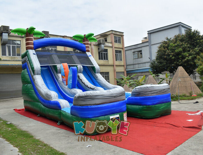 WS038 15ft Double Lane Fun Water Slide Water Slides for sale 2