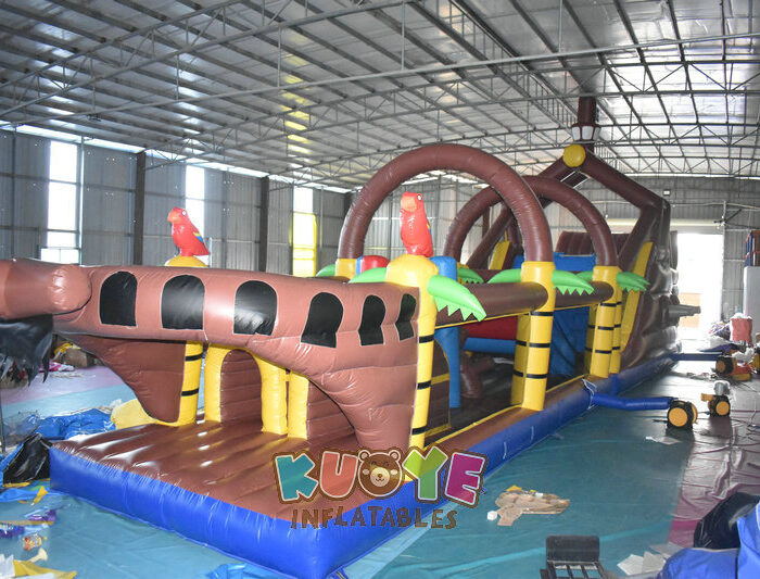 OC1834 17.3m Pirate Obstacle Course Parcours Bateau Pirate Structure Gonflable Obstacle Courses for sale 2