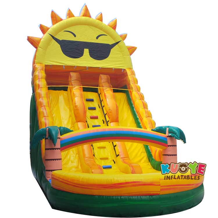 SL042 Inflatable Marble Sun Slide with Dual Lines Inflatable Slides for sale 5