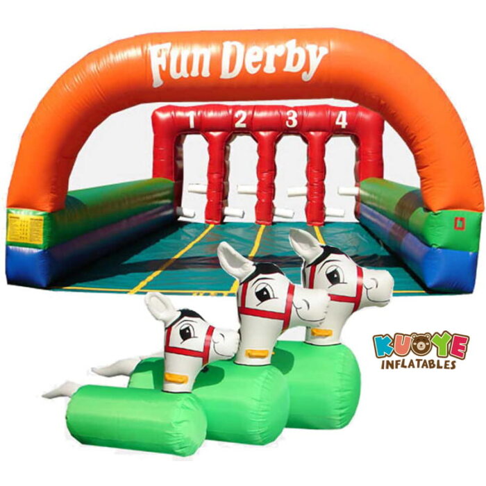 SP1877 Inflatable 4 Lane Horse Racing Derby with 4 Derby Horses Sports/Interactive Games for sale