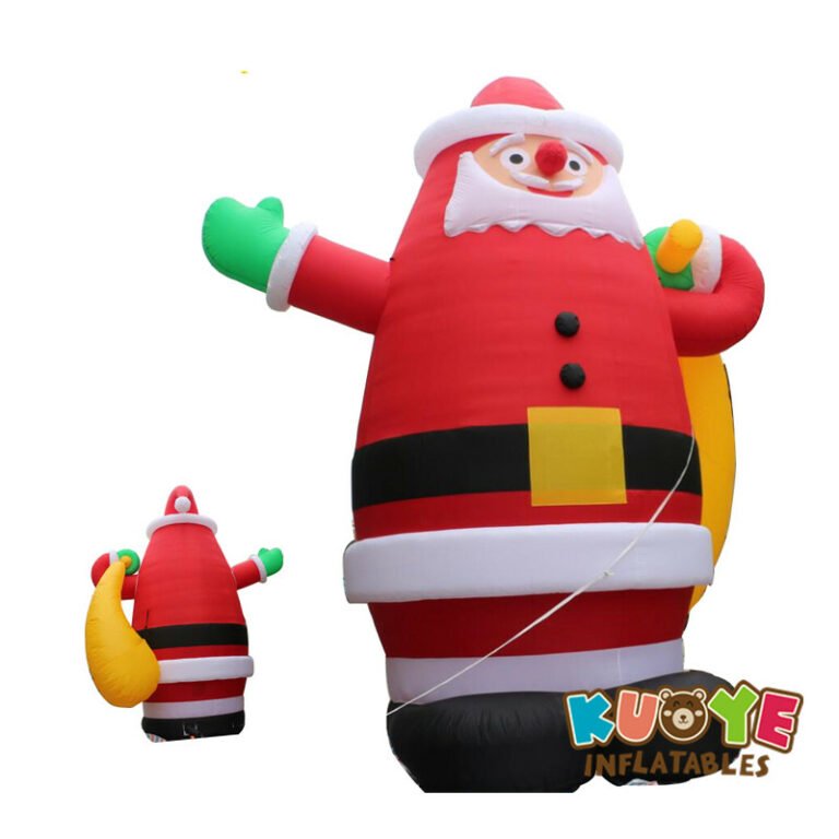 Xmas006 8m Amazing Inflatable Giant Christmas Santa Claus with Gift Xmas Themes for sale 7