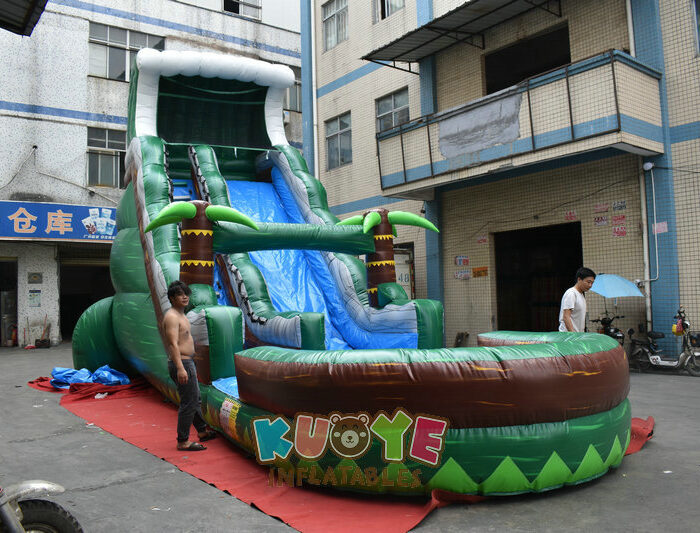 WS015 22ft Emerald Crush Tsunami Water Slide Inflatable Water Slides for sale 2